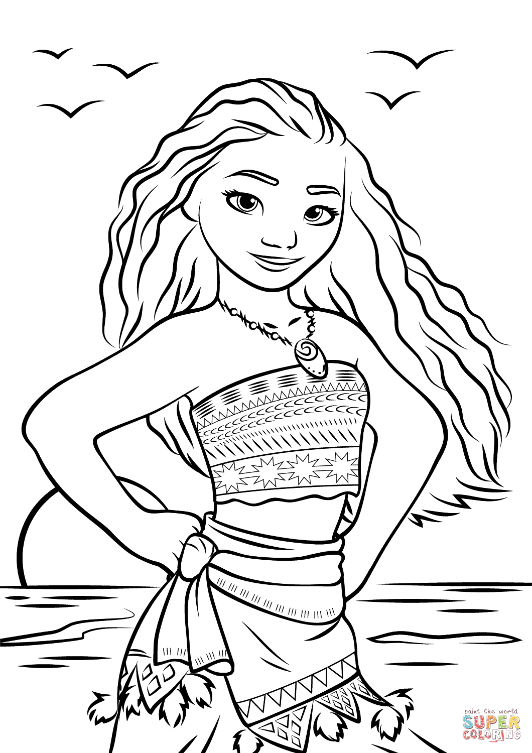 1060x1500 Moana Waialiki Coloring Page Free Printable Coloring Pages