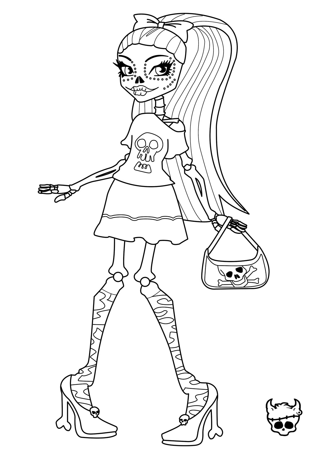 1131x1600 Full Coloring Pages Of Monster High Characters For Children