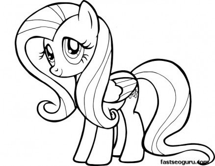 438x338 Printable My Little Pony Friendship Is Magic Fluttershy Coloring