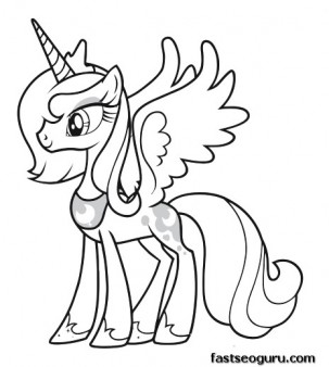 303x338 Printable My Little Pony Friendship Is Magic Princess Luna