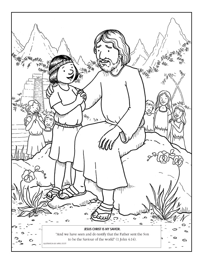 694x902 Neoteric Book Of Mormon Coloring Pages Family Home Evening Jesus