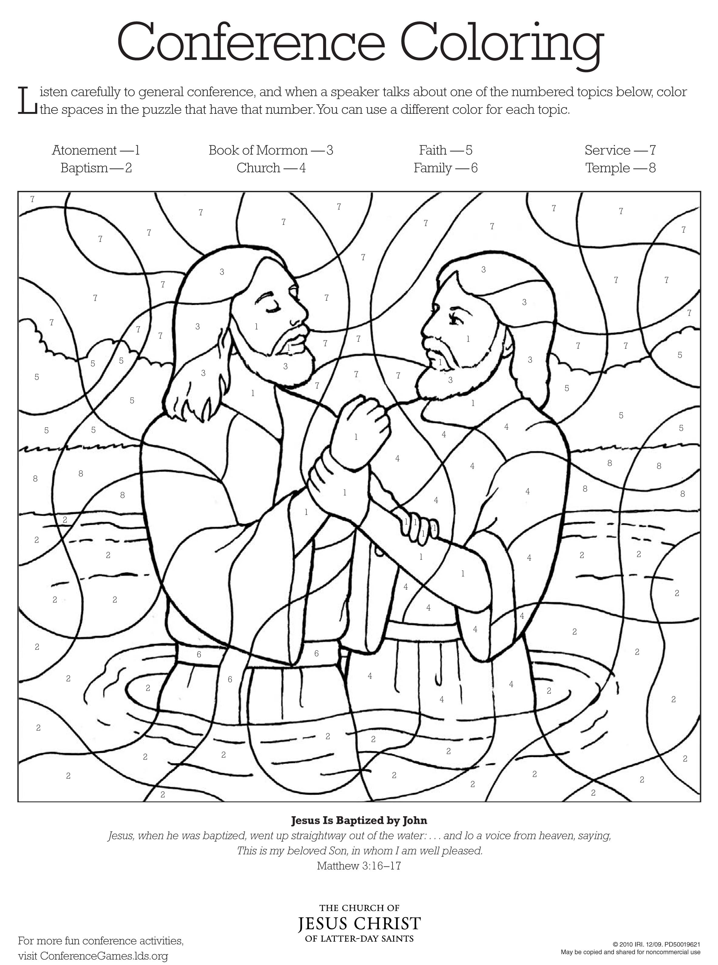 2367x3180 Color By Number Lds Lesson Ideas