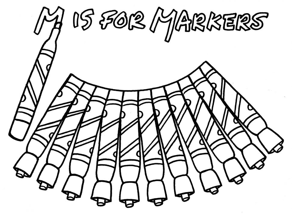 970x712 Marker Coloring Pages
