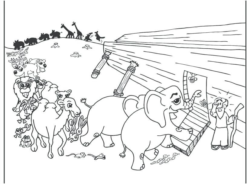 827x609 Noahs Ark Coloring Pages Printable With Free Ark Coloring Pages