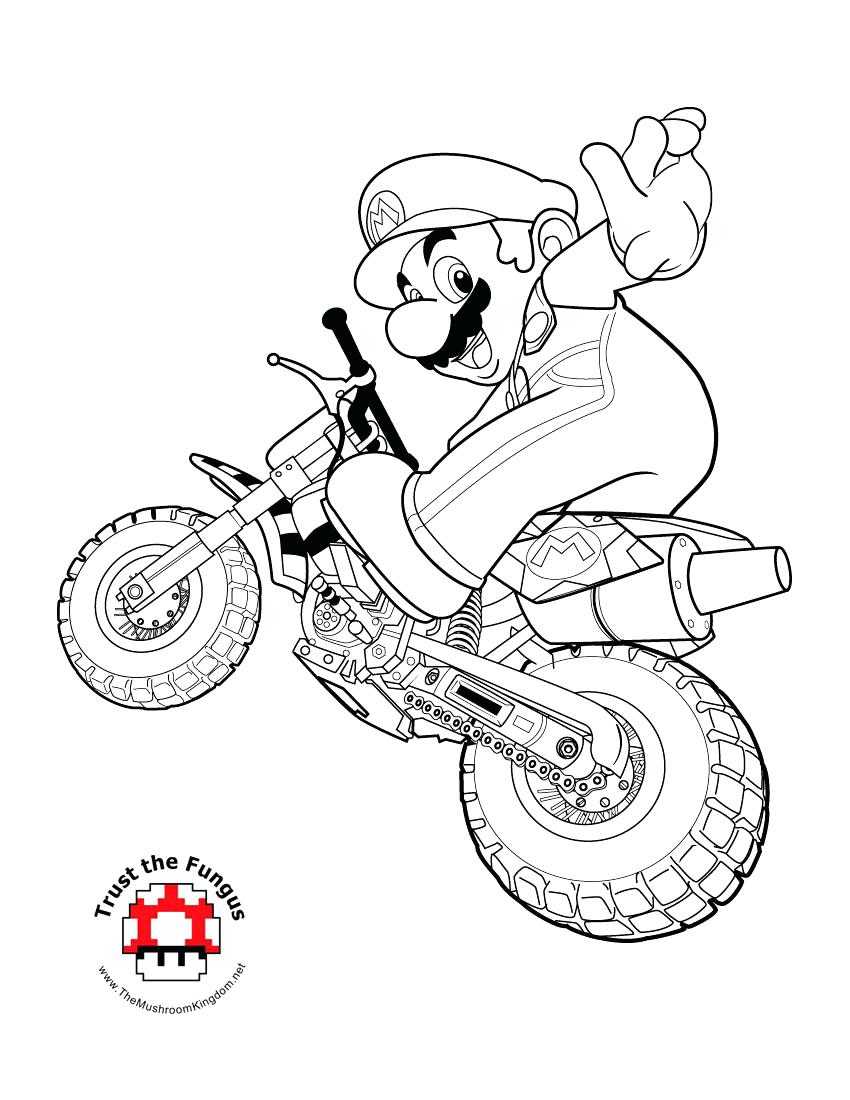 850x1100 Mario Kart 8 Coloring Pages