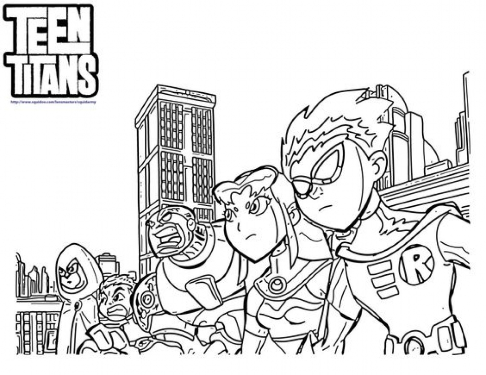 960x740 Free Printable Teen Titans Coloring Pages