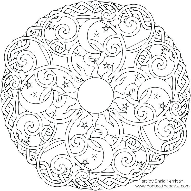 744x744 Hard Coloring Pages For Kids Abstract Coloring Pages For Teenagers