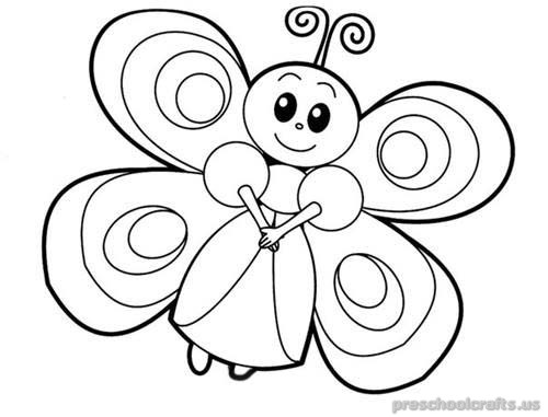 500x381 Butterfly Coloring Pages For Kids