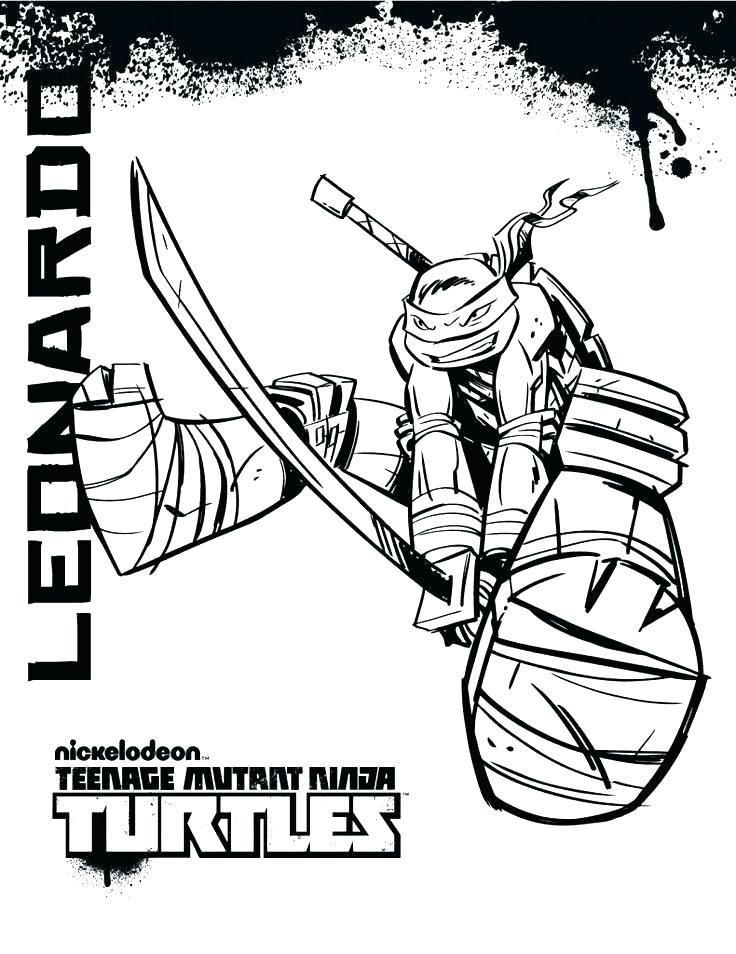 736x954 Coloring Pages Of Ninjas Turtle Color Pages Teenage Mutant Ninja
