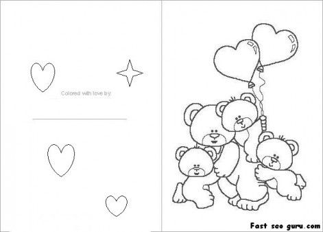471x338 Printable Valentines Day Card Colorin In Card