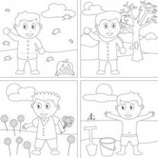 Coloring Pages Four Seasons