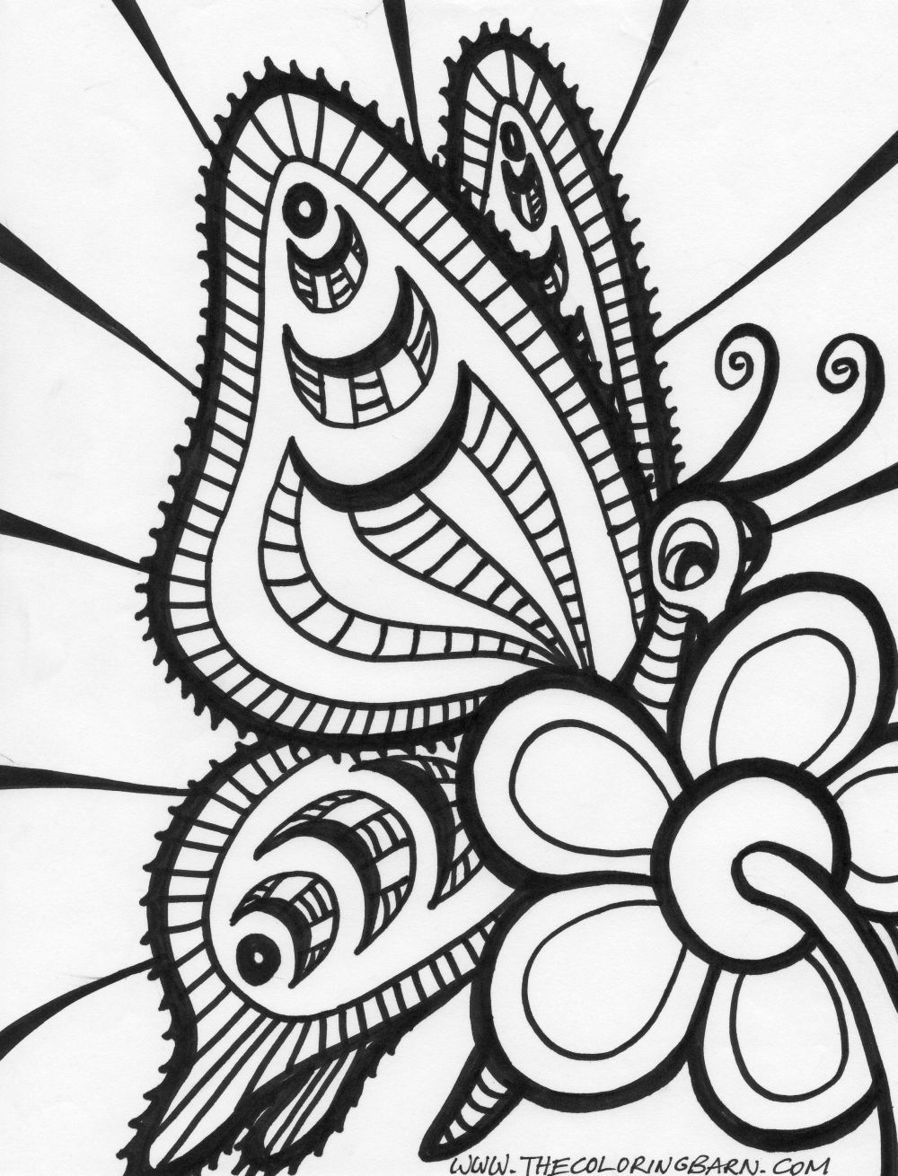 1000x1310 Butterfly Coloring Pages
