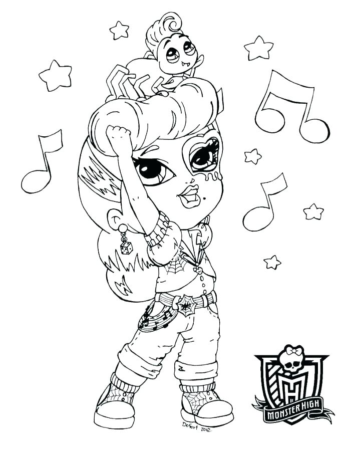 687x900 Monster High Coloring Pages Online Monster High Babies Coloring