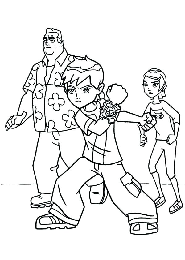 600x840 Coloring Pages Of Ben 10