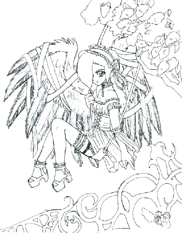 Coloring Pages Gothic Fairies