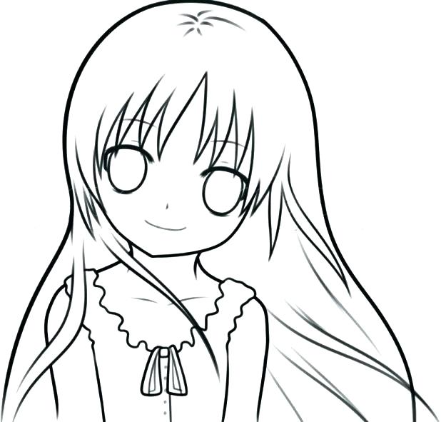 618x591 Emo Coloring Pages Easy Girl Drawing Drawings Eye Couple Of Hair