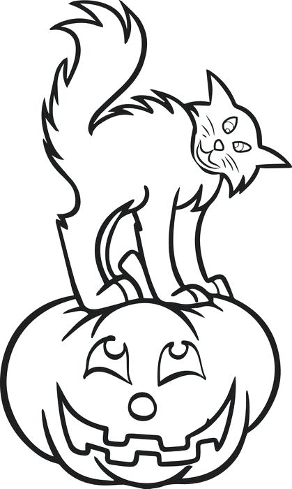 419x700 Halloween Cats Coloring Pages Coloring Cat Pictures Cute Cat