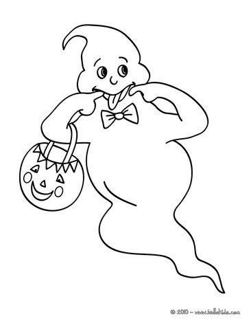 363x470 Ghosts And Pumpkin Coloring Pages