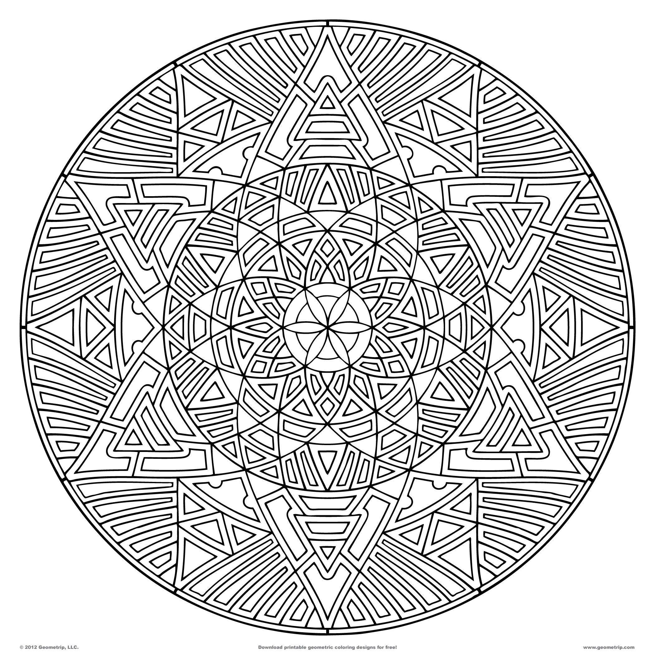 2100x2100 Coloring Pages Of Hard Designs Copy Geometric Coloring Pages
