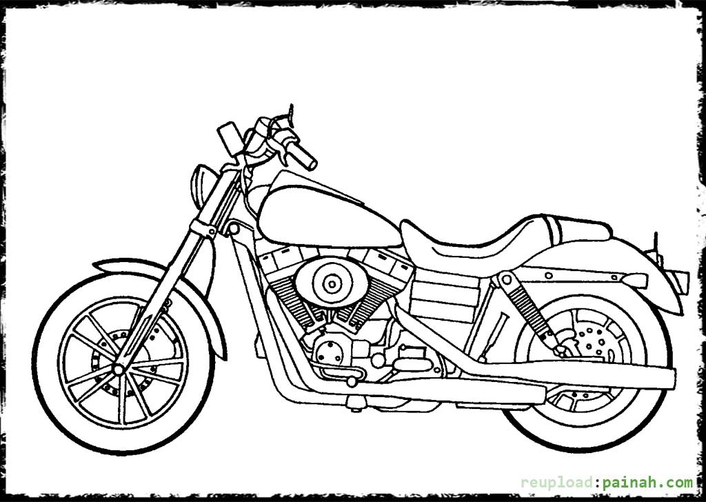 1024x728 Printable Harley Davidson Coloring Pages