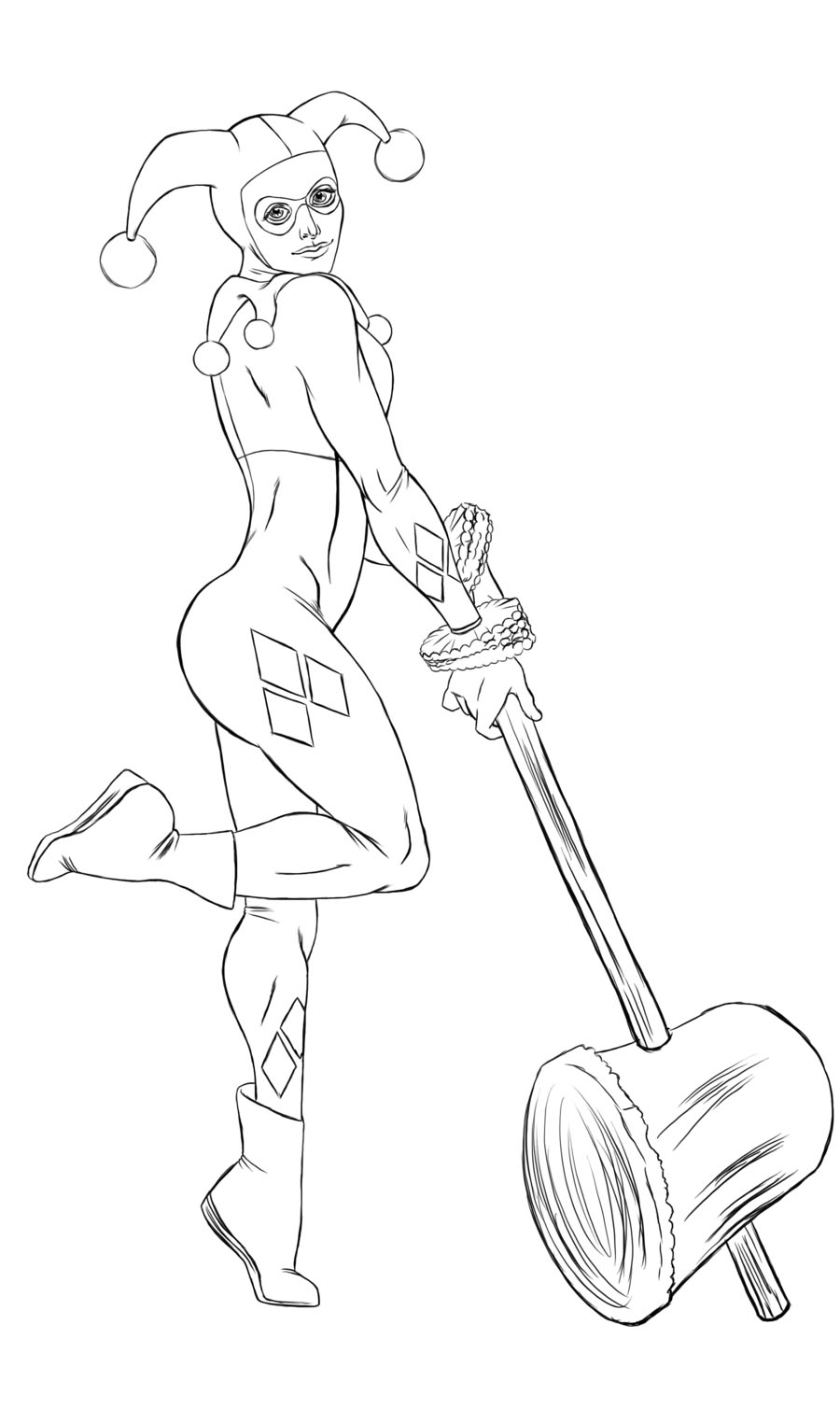 900x1509 Cool Harley Quinn Coloring Pages Best Coloring Pages For Kids