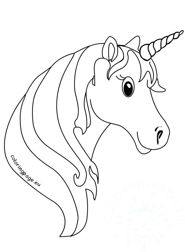 595x808 Head Coloring Page Unicorn Face Coloring Pages For Kids Lion Face