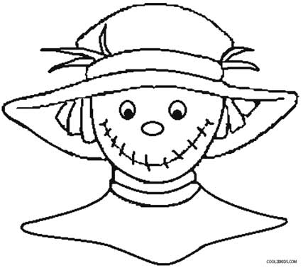 427x378 Printable Scarecrow Coloring Pages For Kids Cool2bkids
