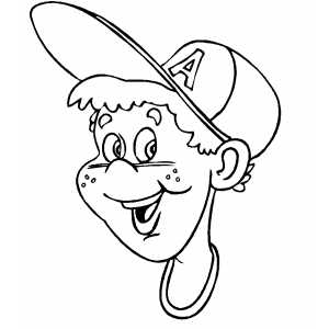 300x300 Baseball Player Head Coloring Sheet