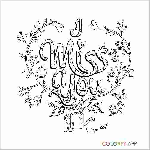 503x503 I Miss You Colorfy Adult Coloring Pages With Olegratiy