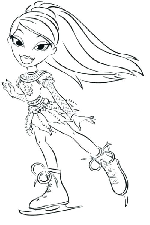 500x748 Skating Coloring Pages Figure Skating Coloring Pages Playing Ice