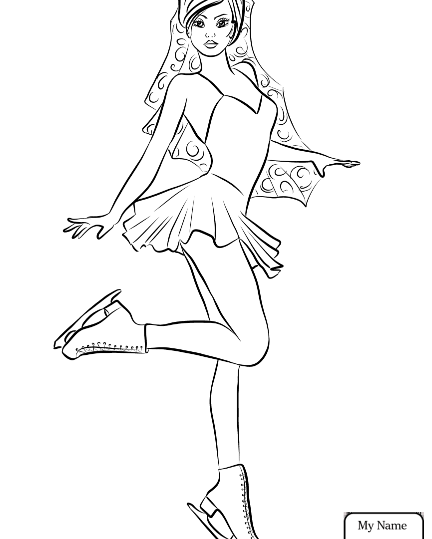 865x1080 Coloring For Kids Ice Skating Pages Printablelouring Winter Skater
