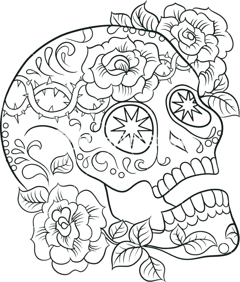 818x960 Sugar Skull Coloring Pages Printable Skull Coloring Pages Black