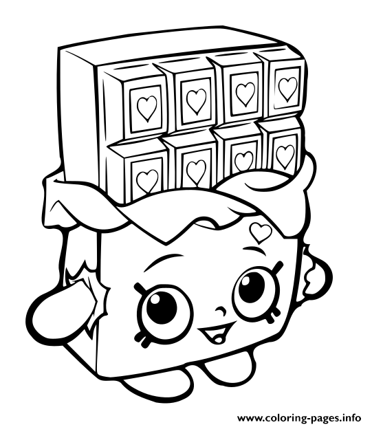 541x621 Shopkins Chocolat Bar Coloring Pages Printable
