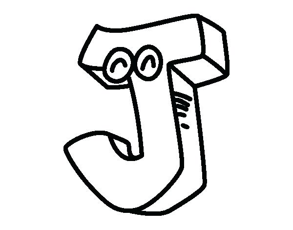 600x470 Letter J Coloring Page Also Letter J Coloring Page Letter Coloring