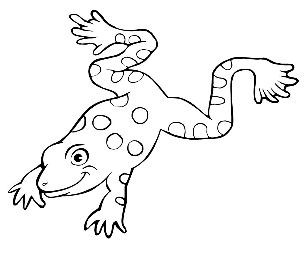 1050x866 Awesome Jumping Frog Coloring Page Pages Coloringsuite Com