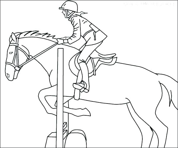 600x499 Coloring Pages Horses Horse Jumping Riding Beautiful Spirit