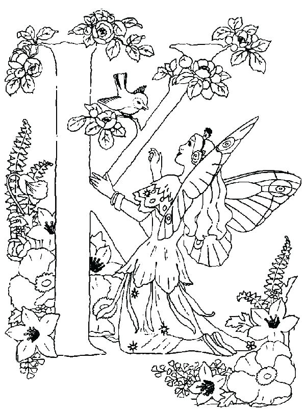 600x805 Letter Coloring Pages For Toddlers Alphabet Series K Kite Alphabet