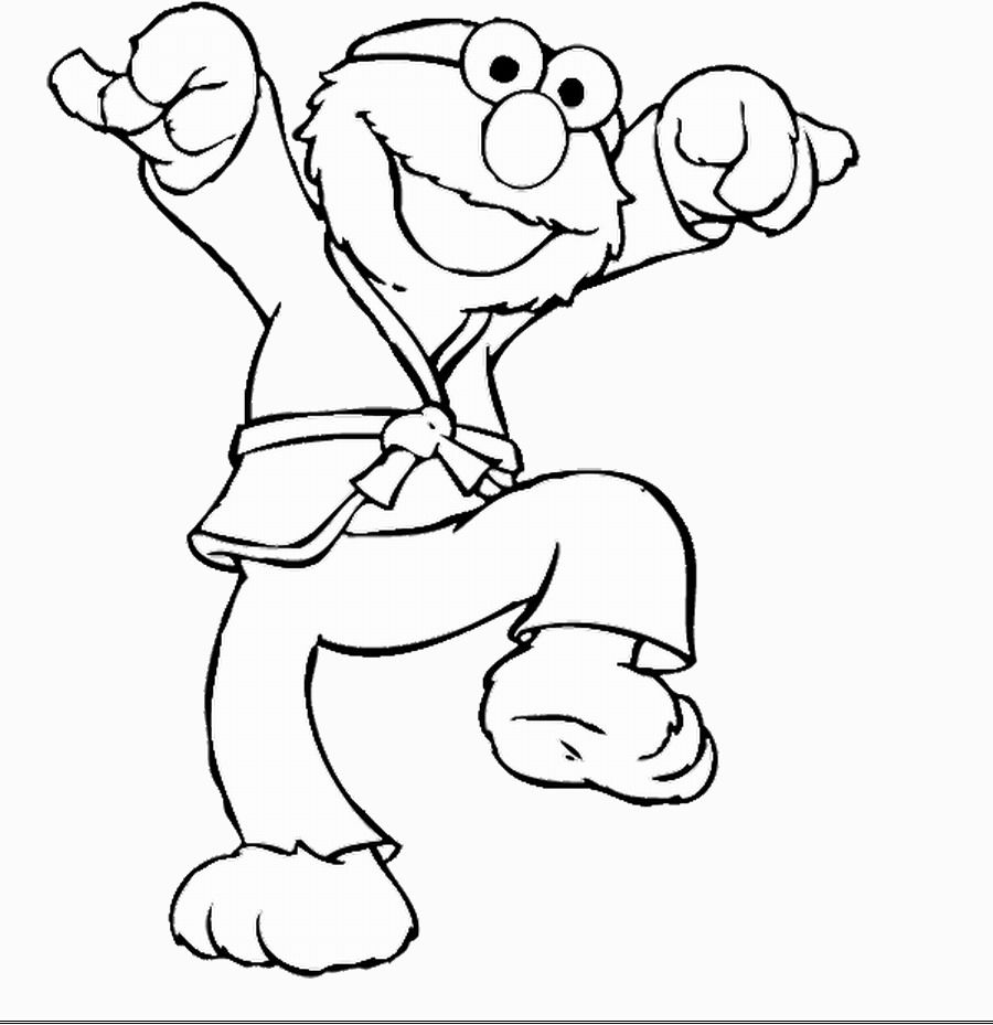 900x929 Karate Coloring Page