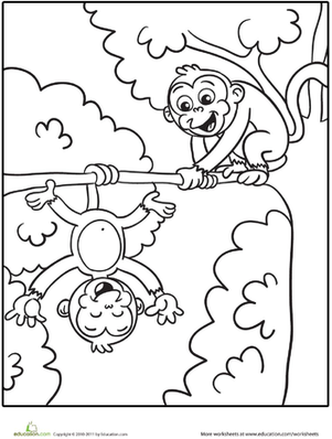 301x398 Silly Monkeys Worksheet