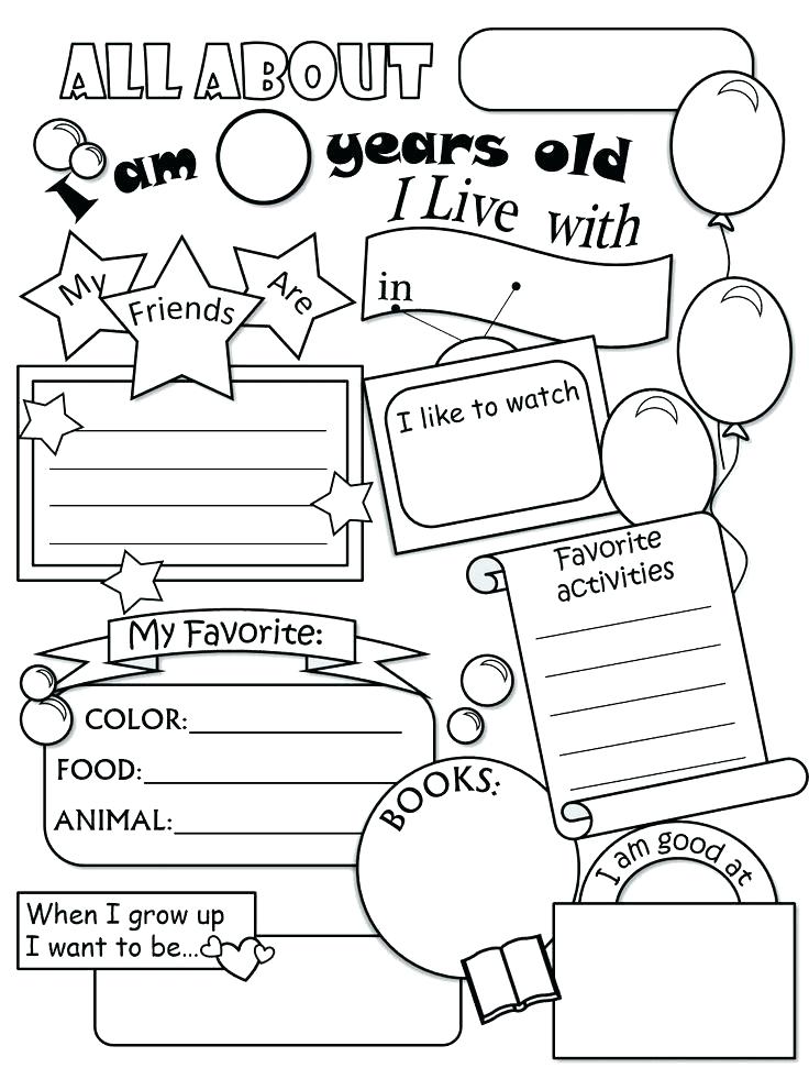 736x981 All About Me Coloring Pages Worksheets