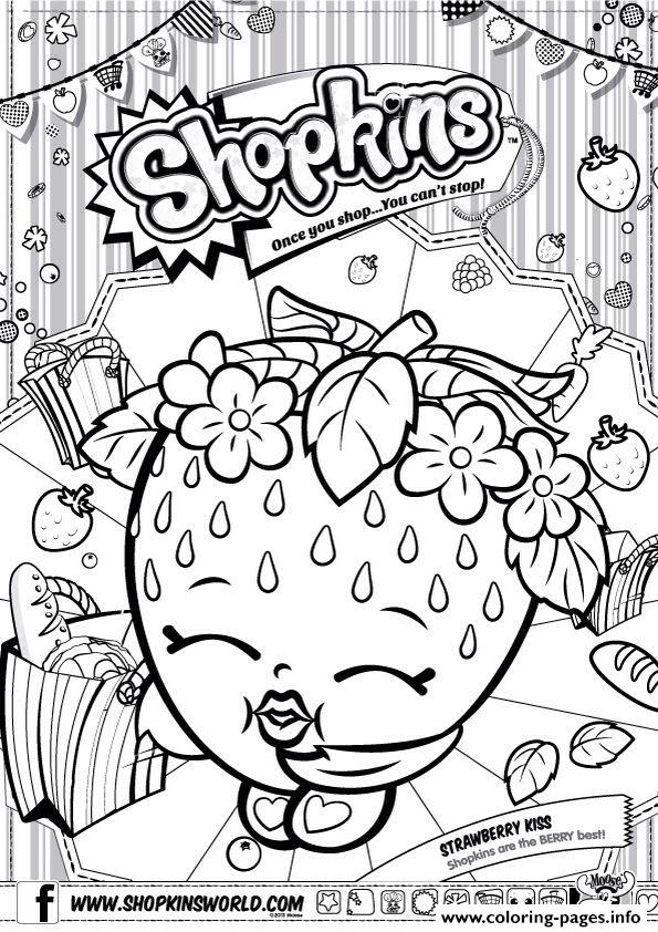 595x842 Shopkins Strawberry Kiss Coloring Pages Printable