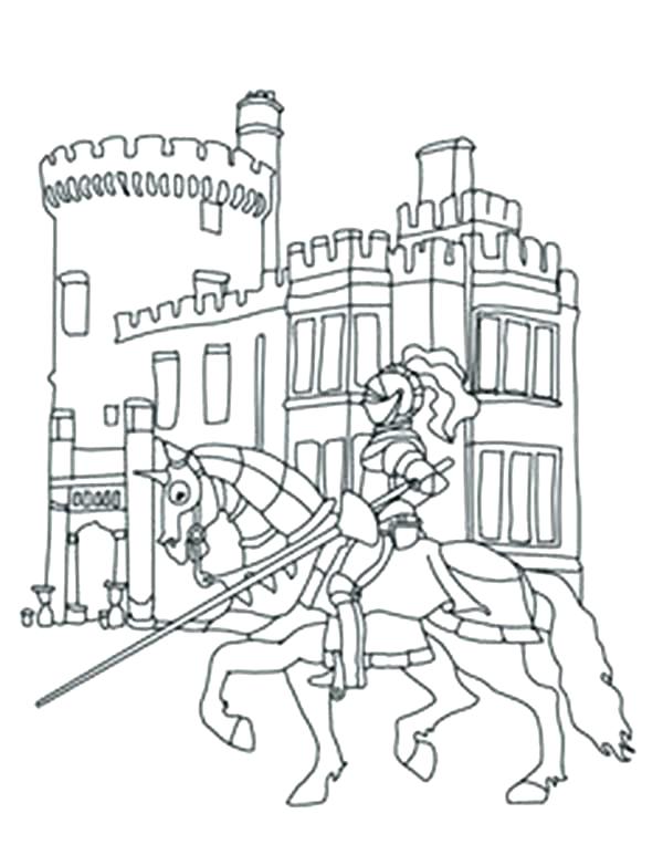 600x773 Coloring Pages Of Knights Castle Coloring Page Knights Knights