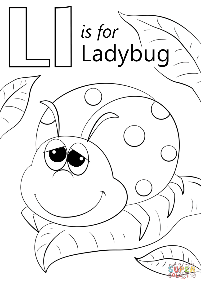 849x1200 Letter L Is For Ladybug Coloring Page Free Printable Coloring
