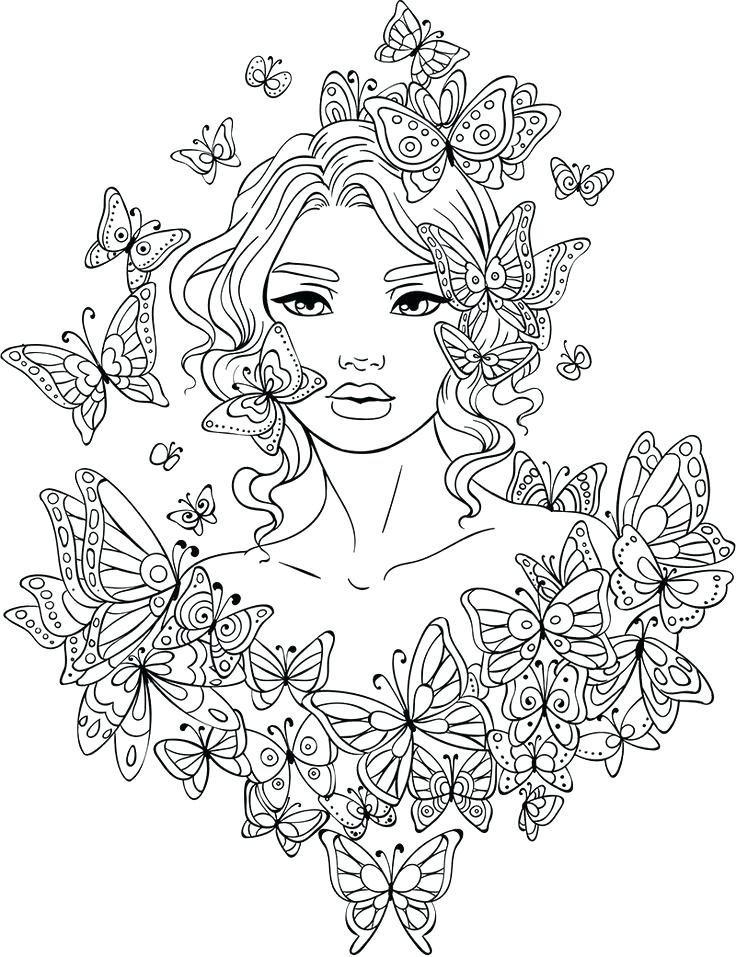 736x957 Female Coloring Pages Woman Coloring Page Lovely Lady Colouring
