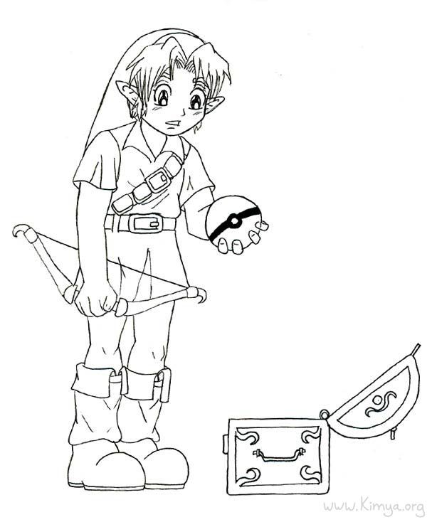 607x734 Zelda Coloring Pages Lineart Zelda Amp Link