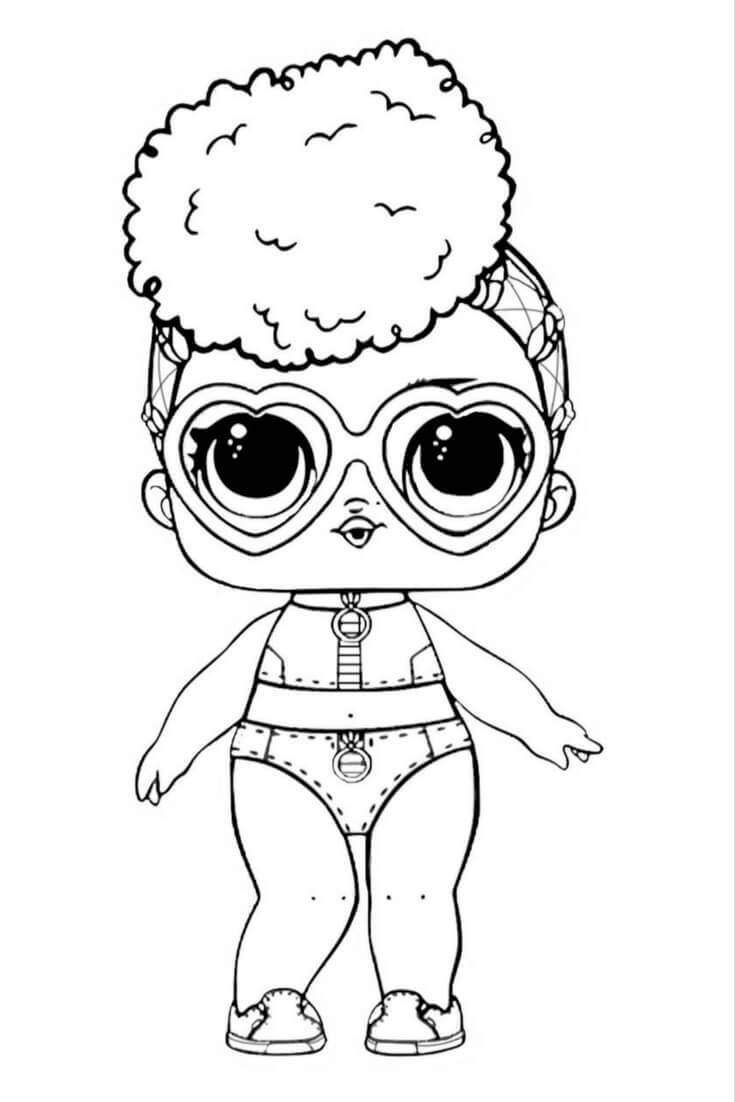 735x1102 Free Printable Lol Surprise Dolls Coloring Pages Incredible Doll