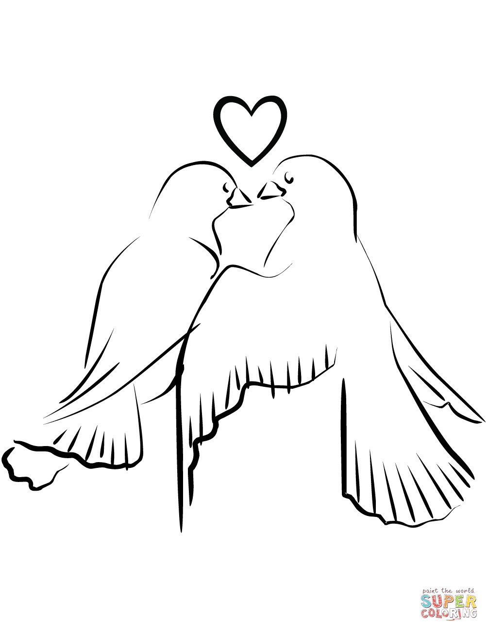 1005x1300 Love Birds Coloring Page Free Printable Pages Incredible Acpra