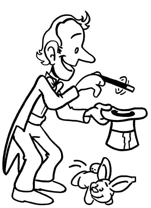510x702 Theme Magician Coloring Pages ~ Juf Milou