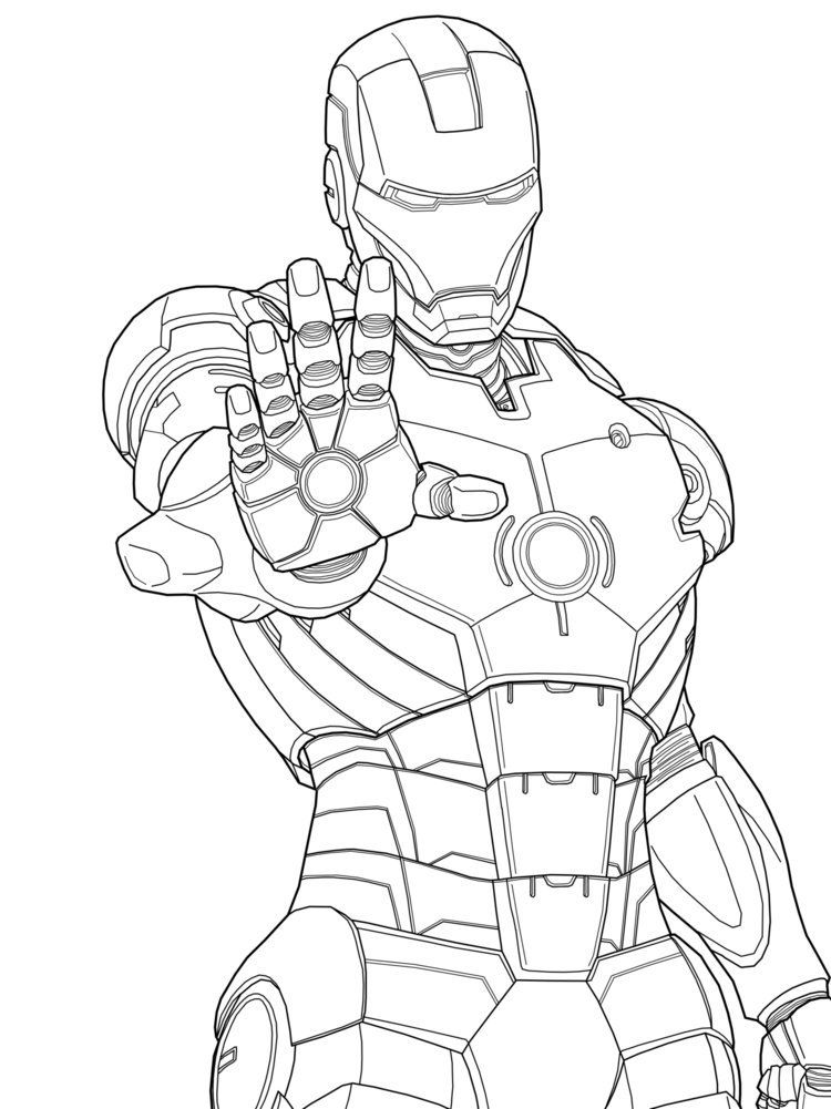 750x1001 Iron Man Marvel Iron Man Coloring Pages Free Printable For Adult