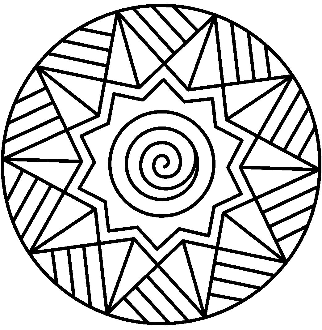 1043x1067 Simple Mandala Coloring Pages Simple Mandala Coloring Pages